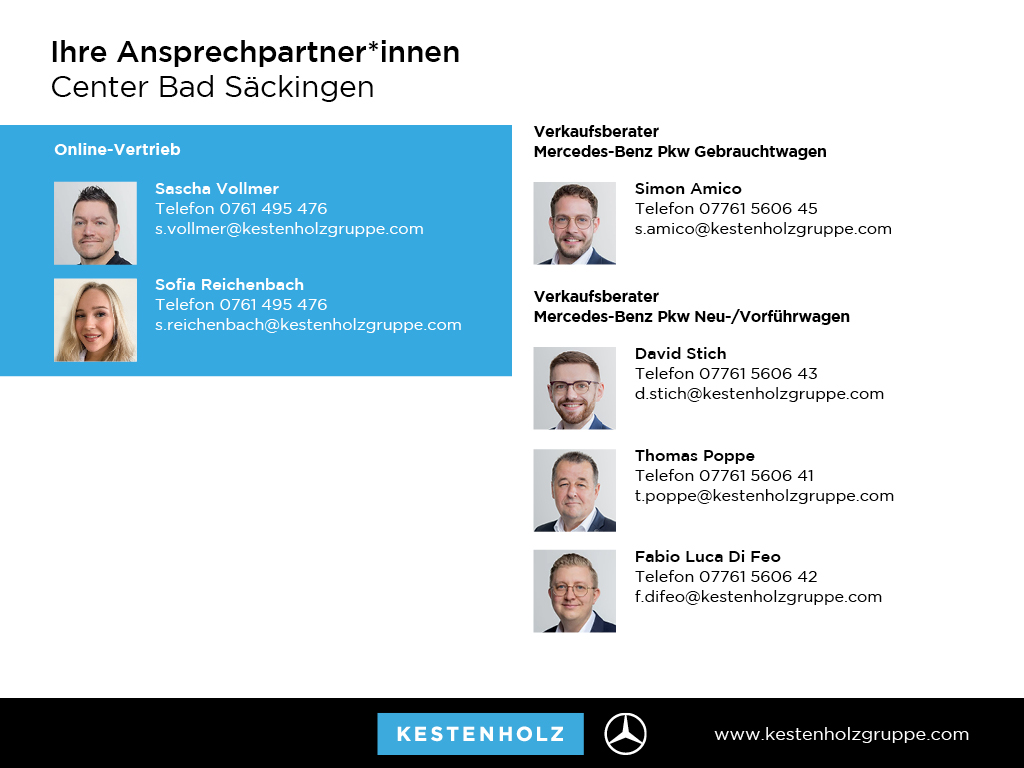 Getriebe: Automatikgetriebe 7G-DCT, 7 G&auml;ngeAusstattungslinie: AMG Line Exterieur: Advanced Plus,  AMG Line InterieurAusstattungspakete: Winterpaket,  AMG Sportpaket,  Komfort Paket: Sitzkomfort-Paket,  Night-Paket,  Licht- und Sichtpaket,  SpiegelpaketAssistenzsysteme: Fernlichtassistent,  Aktiver Park-Assistent inkl. PARKTRONIC,  Surround-Kamerasystem: Park-Paket mit 360&deg;-Kamera,  DISTRONIC,  Berganfahrhilfe,  Spracheingabesystem,  M&uuml;digkeitserkennung,  Spurhalteassistent,  Bremsassistent,  COLLISION PREVENTION ASSIST,  Verkehrszeichenerkennung,  GespannstabilisierungLicht und Sicht: Multibeam LED Scheinwerfer,  Tagfahrlicht,  Regensensor,  Automatisch abblendender Innenspiegel,  W&auml;rmeschutzverglasung,  Ambientebeleuchtung mehrfarbig,  LichtsensorAudio &amp; Kommunikation: MBUX,  Navigationssystem,  Radio,  Digitaler Radioempfang DAB,  Soundsystem,  USB Anschluss,  Mercedes connect me,  Handyvorbereitung Bluetooth,  Android Auto u. Apple CarPlay,  Kabelloses Laden f&uuml;r Handys,  WLAN HotspotKomfort: Digitales Kombiinstrument,  Klimaautomatik,  Panorama-Schiebedach,  Lordosenst&uuml;tze Fahrer/Beifahrer,  Sitzheizung Fahrer/Beifahrer,  Sportsitze,  Armauflage Fahrer/Beifahrer,  Direktlenkung,  Lenks&auml;ule verstellbar,  HANDS-FREE ACCESS,  Start-Stopp System,  Zentralver. mit Fernbedienung,  Fensterheber elektrisch,  EASY-PACK Heckklappe,  DYNAMIC SELECT,  Getr&auml;nkehalter vornInterieur: Sitze Kunstleder Ledernachbildung ARTICO / Mikrofaser MICROCUT schwarz,  Innenfarbe schwarz,  Multifunktions-Sport-/Lederlenkrad,  Lenkradheizung,  Bordcomputer,  R&uuml;cksitze klappbar,  Dekoreinlagen: H62 Zierelemente Carbonstruktur,  Lenkrad-SchaltwippenExterieur: Anh&auml;ngerkupplung schwenkbar,  Tieferlegung: Komfortfahrwerk mit Tieferlegung,  Touchscreen Bedienung,  Sportbremsanlage,  AMG Leichtmetallfelgen 19 Zoll,  Au&szlig;enspiegel elekt. anklappbar,  Dachreling: schwarz,  Reifenpannenset,  NotrufsystemSicherheit: i-Size Kindersitzbefestigung,  Fu&szlig;g&auml;ngerschutzsystem,  Fahrer- /Beifahrerairbag,  Seitenairbag vorn und hinten,  Knieairbag Fahrer,  Traktionskontrolle,  Elektr. Stabilit&auml;tsprogramm ESP,  Reifendruckkontrolle,  Wegfahrsperre,  Au&szlig;entemperatur Anzeige,  Antiblockiersystem ABS,  Bremsverschlei&szlig;anzeige,  Notbremsassistent,  Totwinkel-AssistentWeitere Ausstattung: 2S0 Digitales Extra: Individualisierungs-Paket,  859 CENTRAL MEDIA DISPLAY,  PDB Advanced-Plus-Paket mit  Digitalen Extras,  273 Ausstiegswarnfunktion,  Laderaum-Paket,  Gebrauchtwagensiegel: Junge SterneSonstige Ma&szlig;e und Gewichte: Nutzlast: 500 kg,  zul&auml;ssiges Gesamtgewicht: 2.070 kg,  Radstand: 2.729 mm24 Monate Garantie ab Erstzulassung. Fahrzeug hat Haltedauer. Liefertermin in Abstimmung mit dem Verk&auml;ufer. Irrt&uuml;mer und &Auml;nderungen vorbehalten